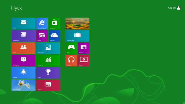 Плиточный интерфейс Metro Modern UI в Windows 8 вместо привычного меню Пуск